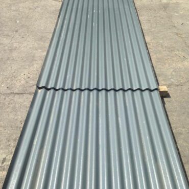 Anthracite PVC Coated Leather Grain Finish Corrugated Roofing and Wall Cladding Sheets in Packs of 8ft, 10ft and 12ft