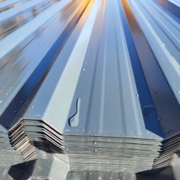 Packs of 10 x 8ft, 10ft & 12ft Anthracite PVC Plastisol Coated Low Profile Roofing Sheets
