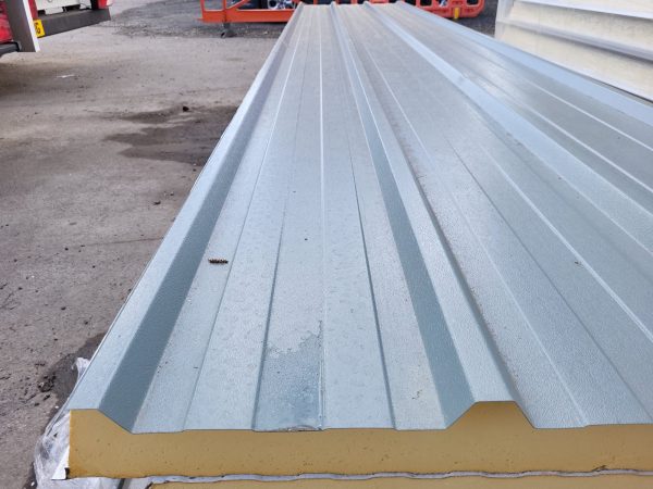 Very Cheap Trisomet 333 Composite Panels / 120mm Insulated Box Profile Steel Roofing Sheets in Merlin Grey with a Plastisol Coated Finish – Packs to clear - Image 2