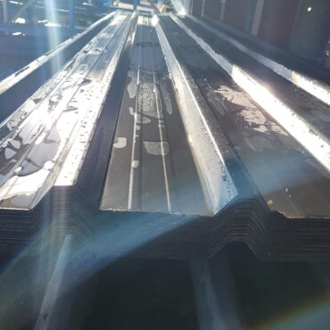 Brand new cheap packs of Matt Black PVC Coated Scintilla Finish Galvanised Steel 0.7mm Gauge Box Profile 32/1000 Roofing Sheets