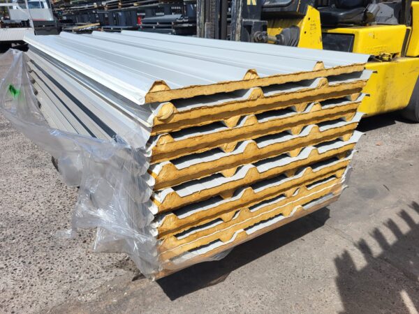Very Cheap Trisomet 333 Composite Panels / 30mm Insulated Box Profile Steel Roofing Sheets in Goosewing Grey with a Plastisol Coated Finish – Packs to clear