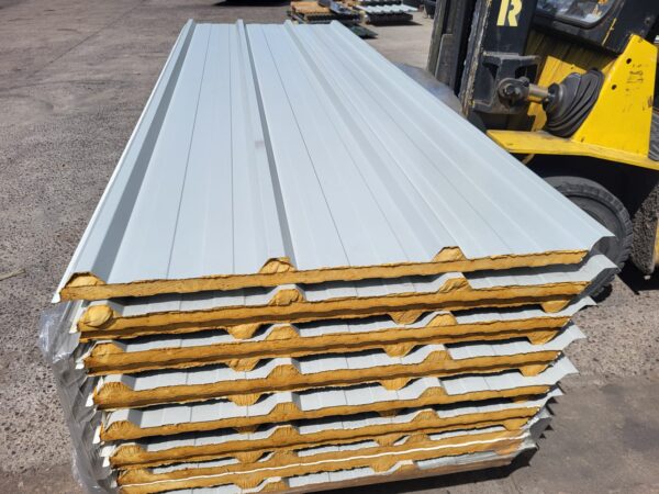 Very Cheap Trisomet 333 Composite Panels / 30mm Insulated Box Profile Steel Roofing Sheets in Goosewing Grey with a Plastisol Coated Finish – Packs to clear - Image 3