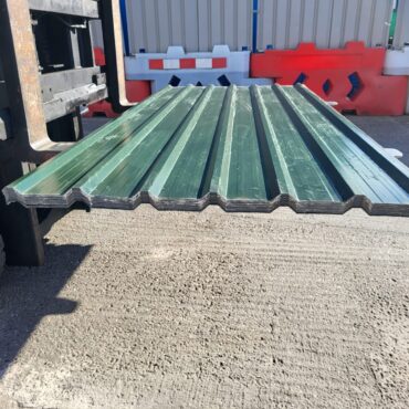 Cheap Packs of Juniper Green PVC Plastisol Coated Low Profile Roofing Sheets