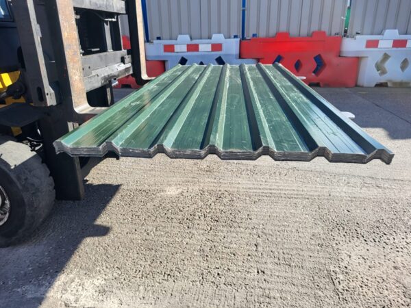 Cheap Packs of Juniper Green PVC Plastisol Coated Low Profile Roofing Sheets