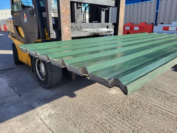 Cheap Packs of Juniper Green PVC Plastisol Coated Low Profile Roofing Sheets - Image 3