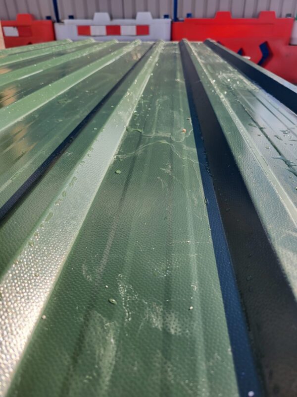 Cheap Packs of Juniper Green PVC Plastisol Coated Low Profile Roofing Sheets - Image 4