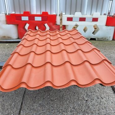 Very Cheap Pan Tile 33/1000 Terracotta PVC Plastisol Coated Steel Roofing Sheets with Anti-Condensation Backing – Pack of 12 x 2m