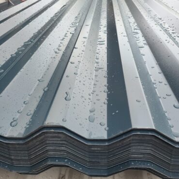 Very Cheap Box Profile 26/1000 Anthracite PVC Plastisol Coated Scintilla Galvanised Steel Roofing Sheets from stock
