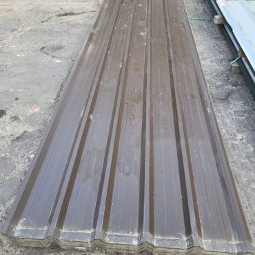 Very Cheap packs of Van Dyke Brown PVC Coated Galvanised Steel 0.5mm Gauge Box Profile 32/1000 Roofing Sheets