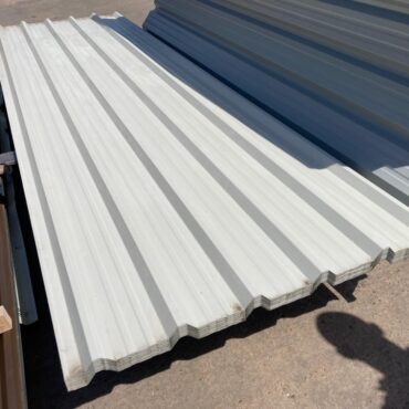 Cheap Packs of 10ft – 20ft Goosewing Grey PVC Coated Steel Box Profile 32/1000 Roofing Sheets