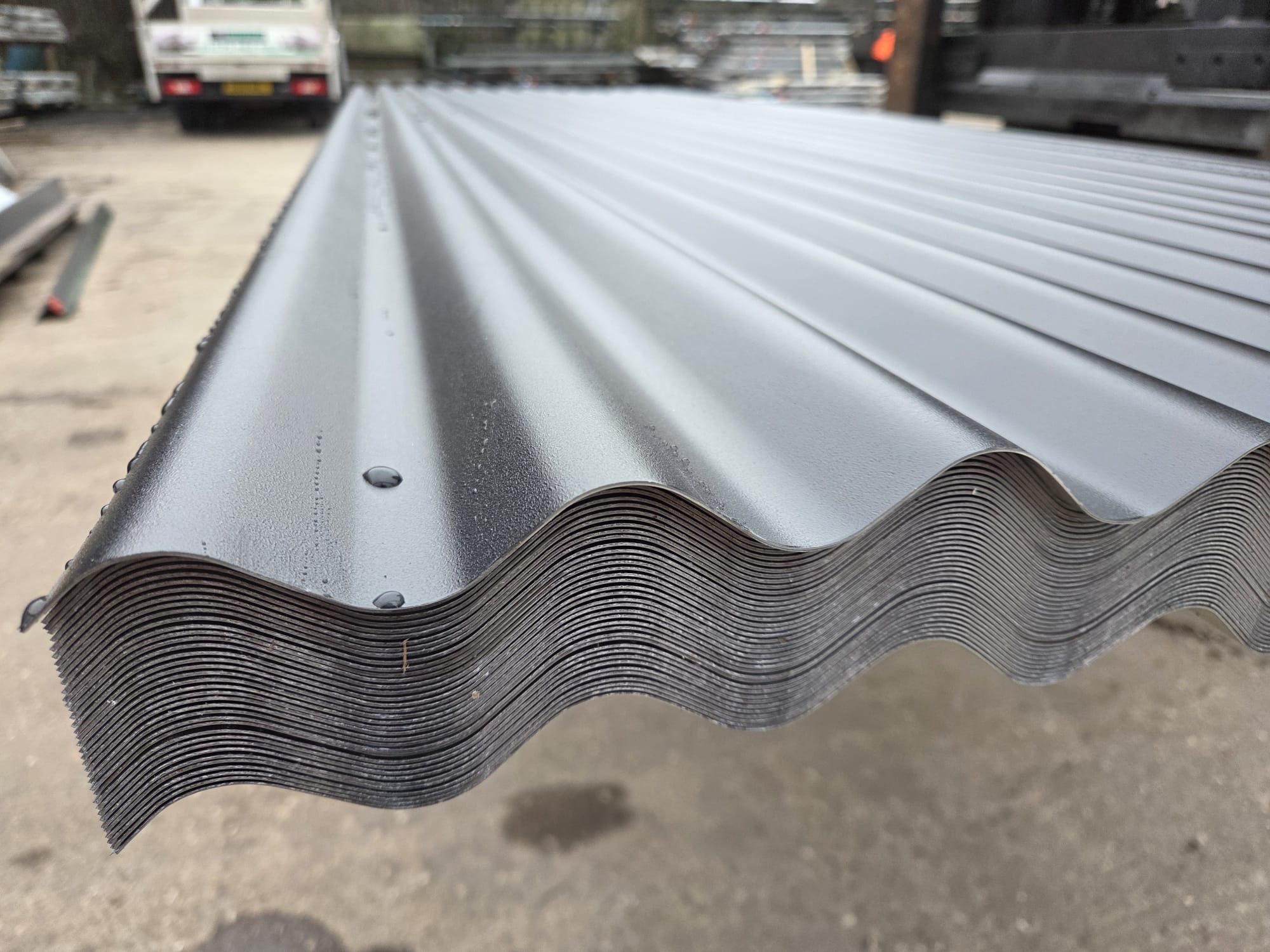 Very Cheap Corrugated Black Polyester Coated Galvanised Steel Roofing Sheets from stock - Image 2