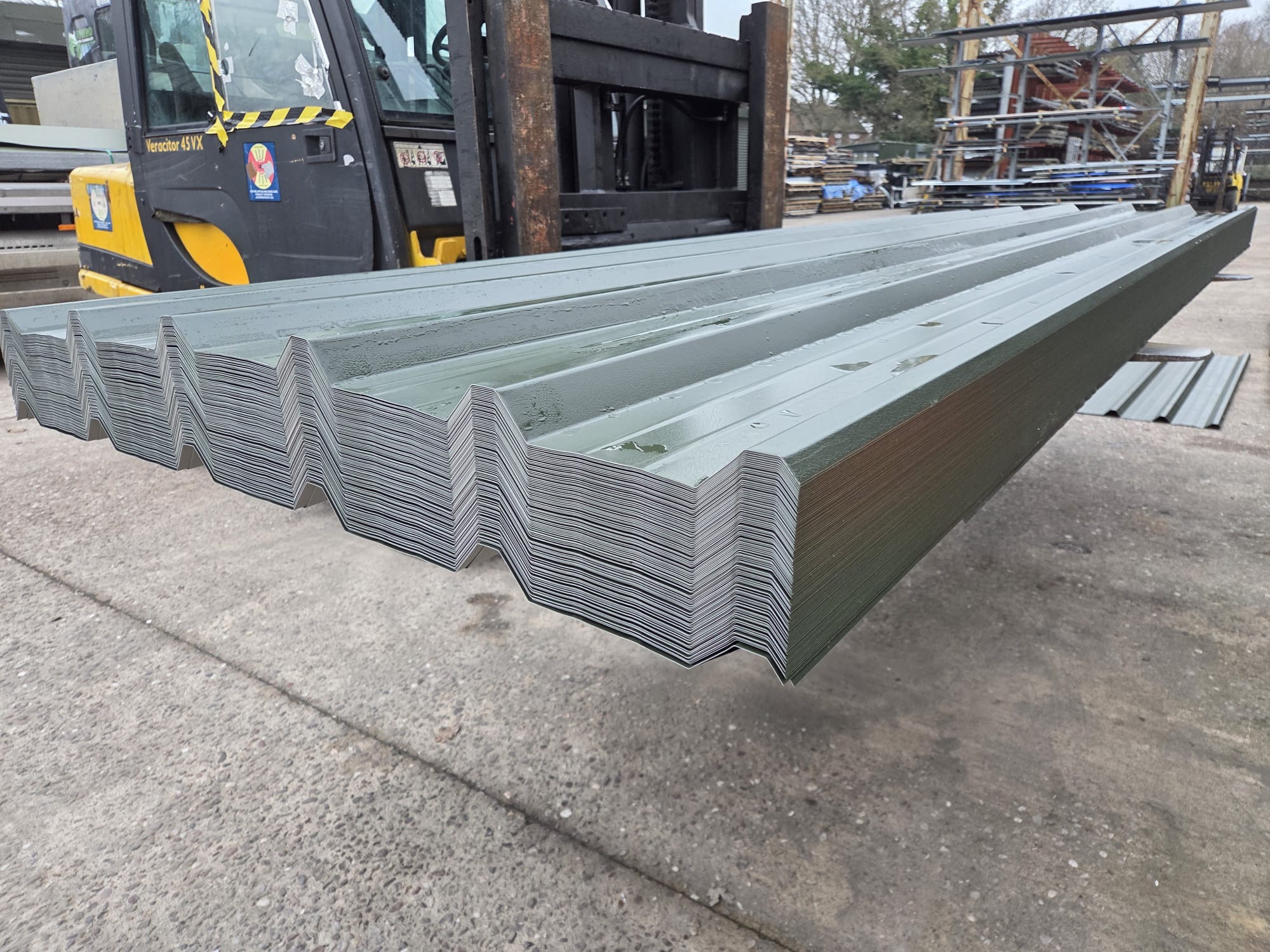 Special Offer - packs of Juniper Green PVC Plastisol Coated Galvanised Steel Box Profile 32/1000 Roofing Sheets - Image 4