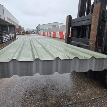 Cheap Packs of Olive Green PVC Plastisol Coated Low Profile Roofing Sheets