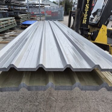 Very Cheap Box Profile Platinum Grey Polyester Coated 0.7mm Heavy Gauge Galvanised Steel Roofing Sheets from stock