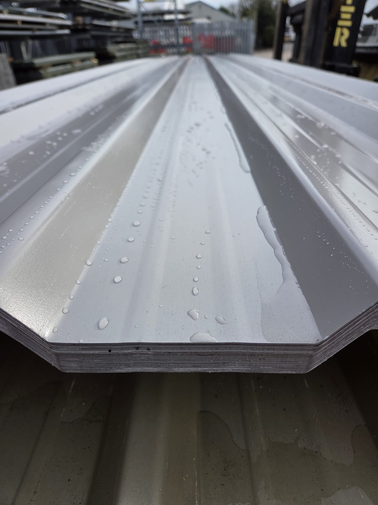 Very Cheap Box Profile Platinum Grey Polyester Coated 0.7mm Heavy Gauge Galvanised Steel Roofing Sheets from stock - Image 3