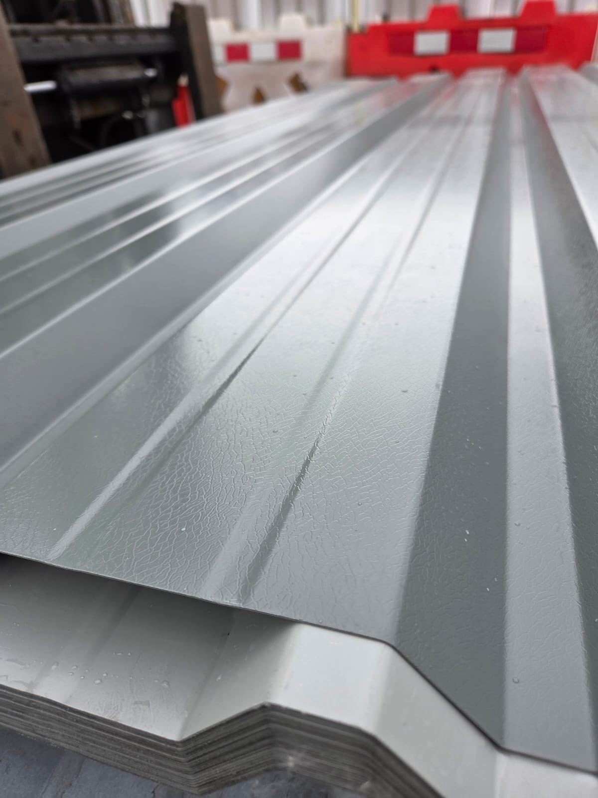 Very Cheap 8ft (2.44m) Merlin Grey PVC Coated Galvanised Steel Box Profile 32/1000 Wall Cladding Sheets, 0.5mm Gauge, 1m cover width once fitted - Image 3