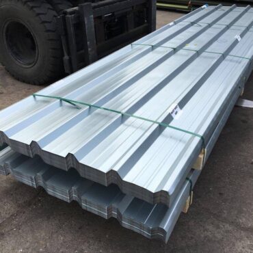 Extremely Cheap Box Profile 0.5mm Gauge Plain Galvanised Steel Roofing / Cladding Sheets from stock