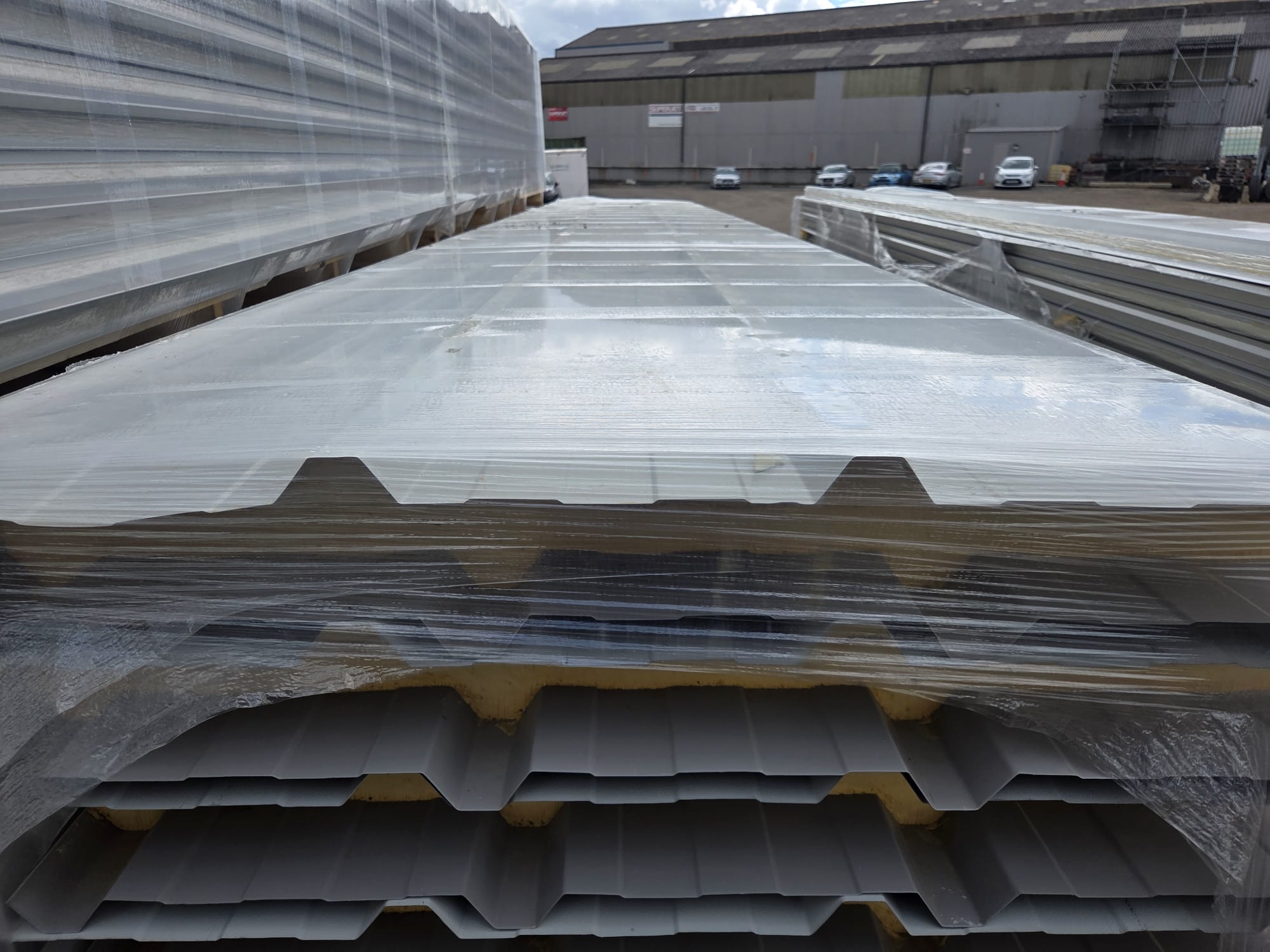 Very Cheap Trisomet 333 Composite Panels / 40mm Insulated Box Profile Steel Roofing Sheets in Goosewing Grey with a Plastisol Coated Finish – Packs to clear - Image 2