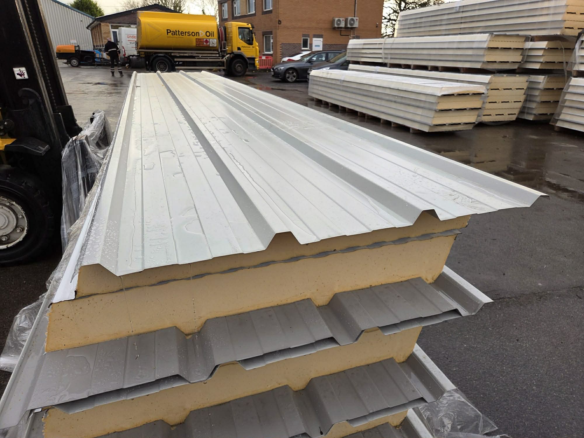 Very Cheap Trisomet 333 Composite Panels / Insulated Box Profile Steel Roofing Sheets in Various Colours & Thicknesses – Packs to clear