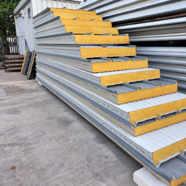 Extremely Cheap Trisomet 333 Composite Panels / 120mm Insulated Box Profile Steel Roofing Sheets in Merlin Grey with a Plastisol Coated Finish – Pack to clear
